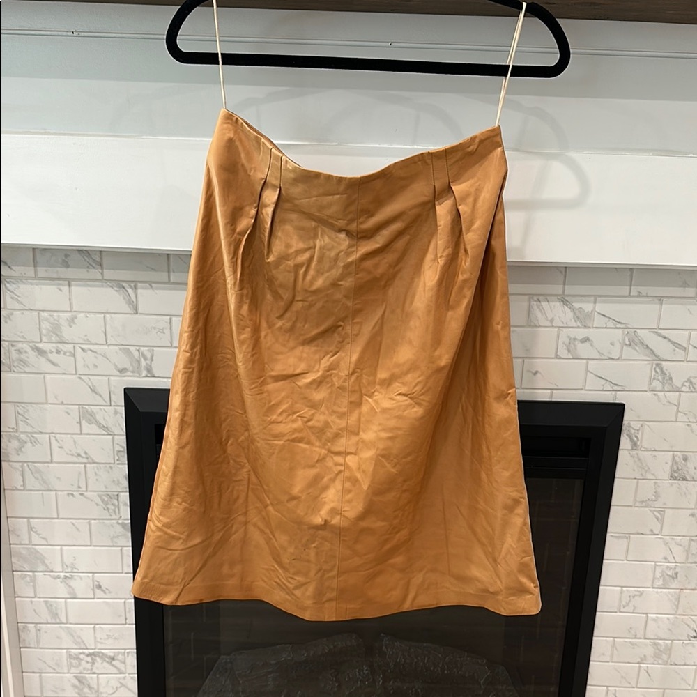 Lyn Devon leather Tan Skirt